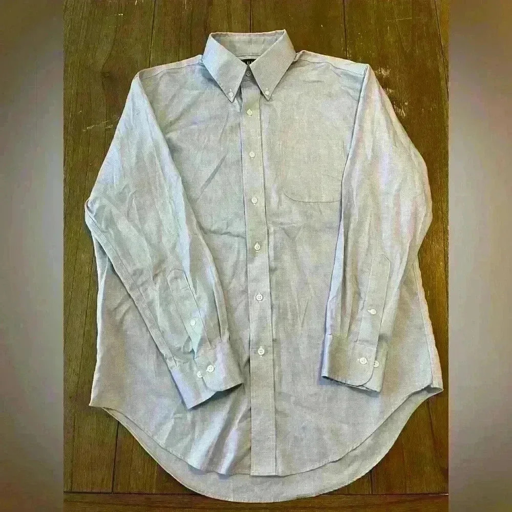 Lauren Ralph Lauren Blue Classic Dress Shirt Mens size 15 1/2 32/33